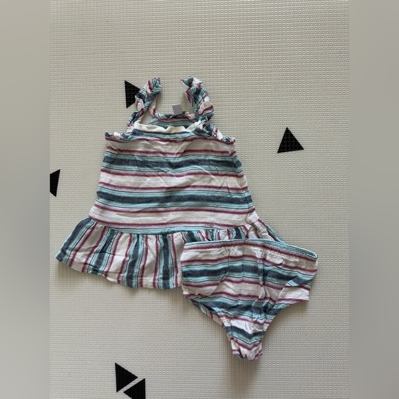Splendid|Baby girl two piece matching summer set-Tank dress & bottoms•••Stripes - Picture 4 of 6